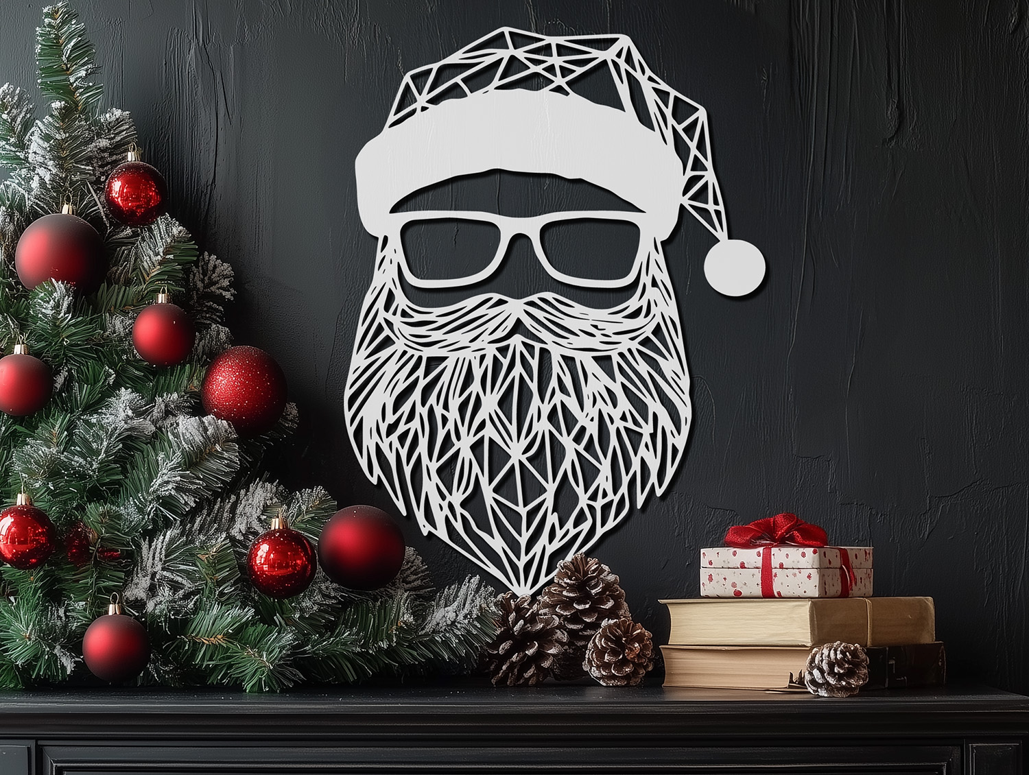 Santa Claus Geometric Design 3D model thumbnail
