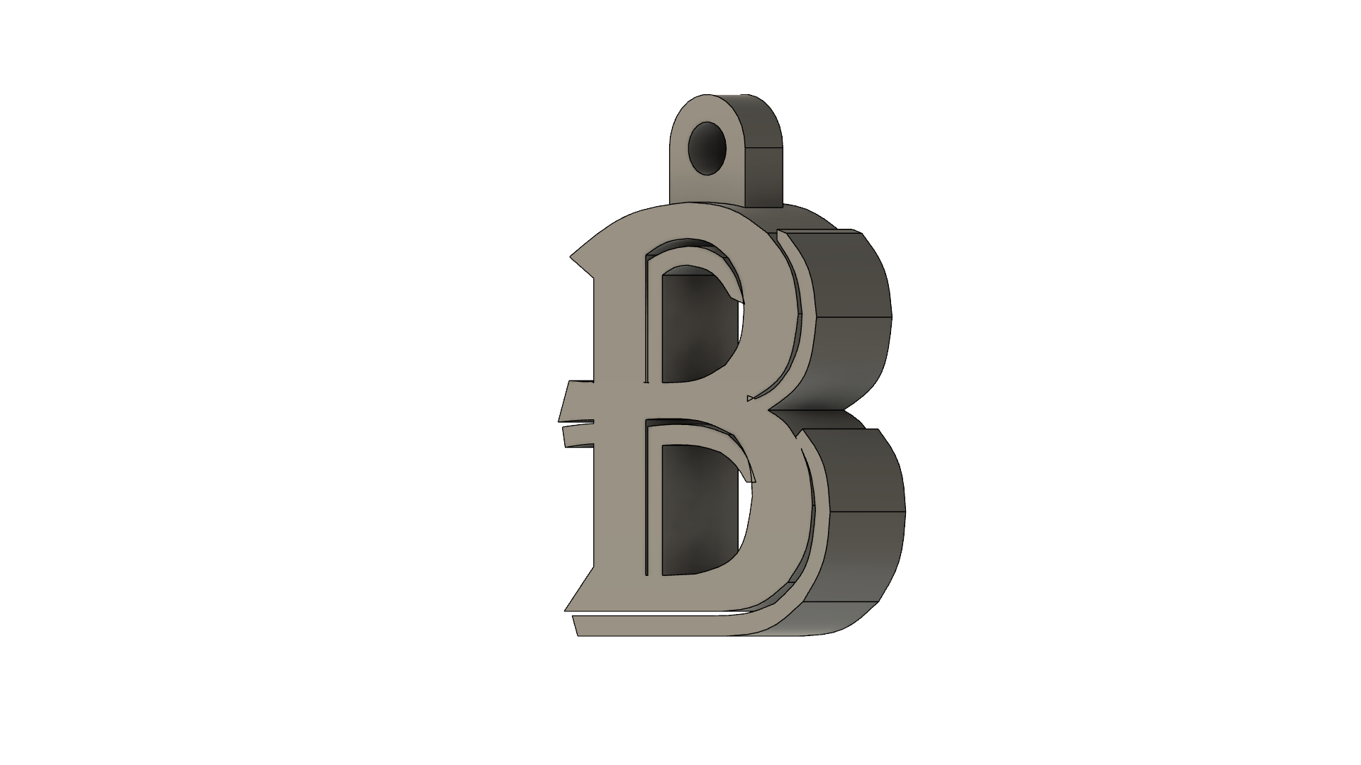 B letter keychain