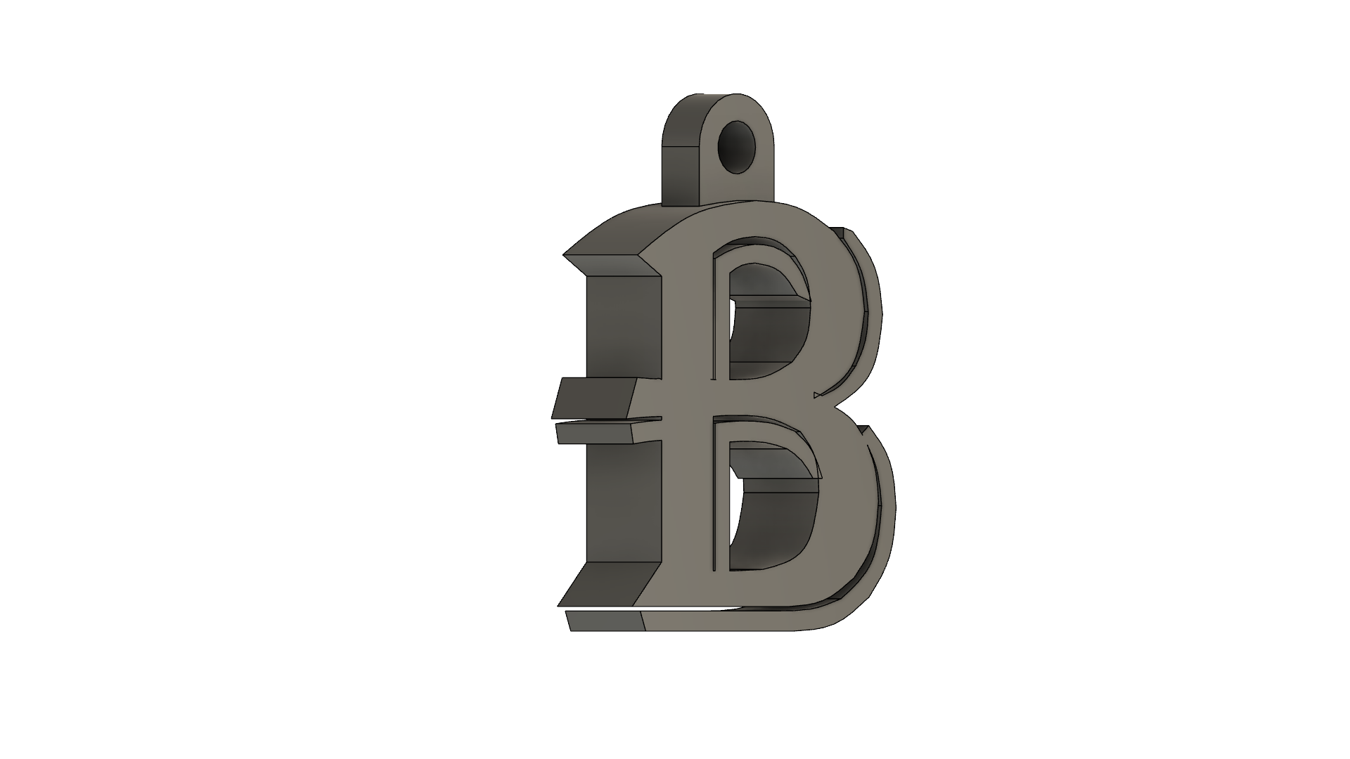 Miniatura 3 do modelo 3D B letter keychain