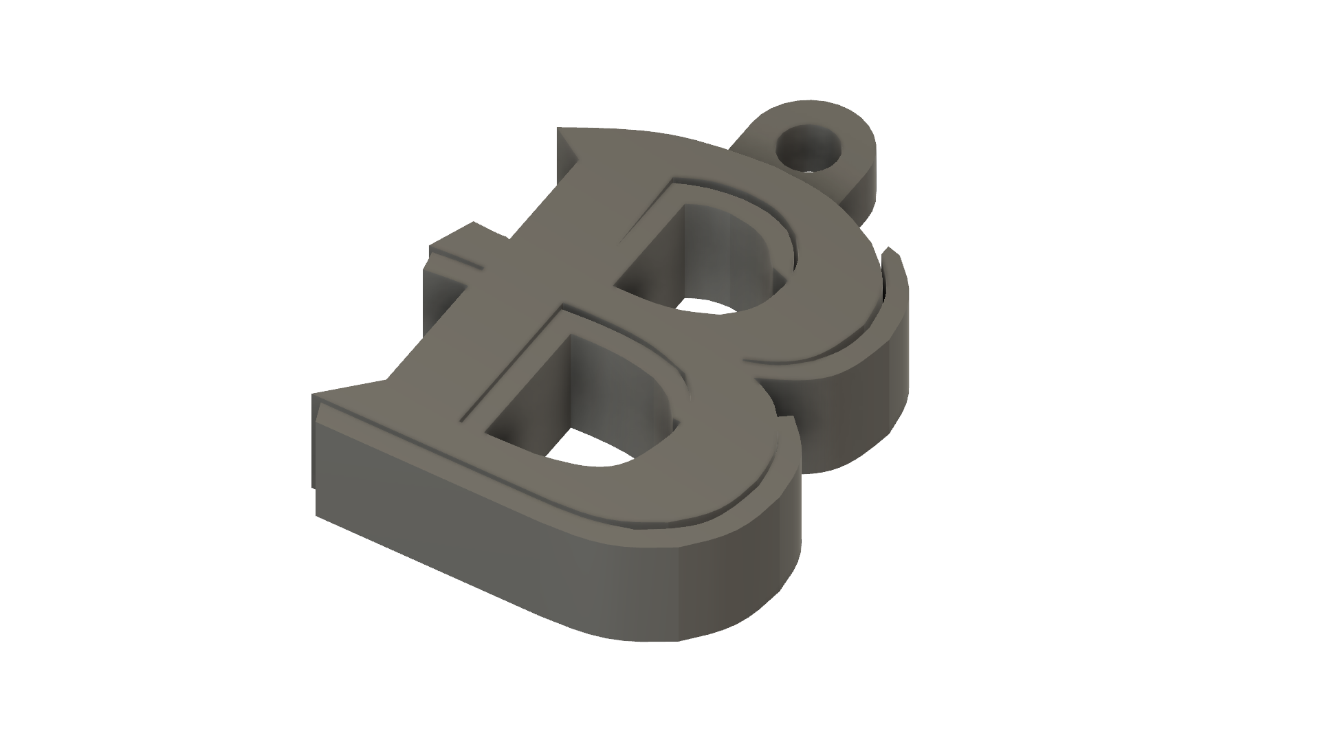 Miniatura 2 do modelo 3D B letter keychain