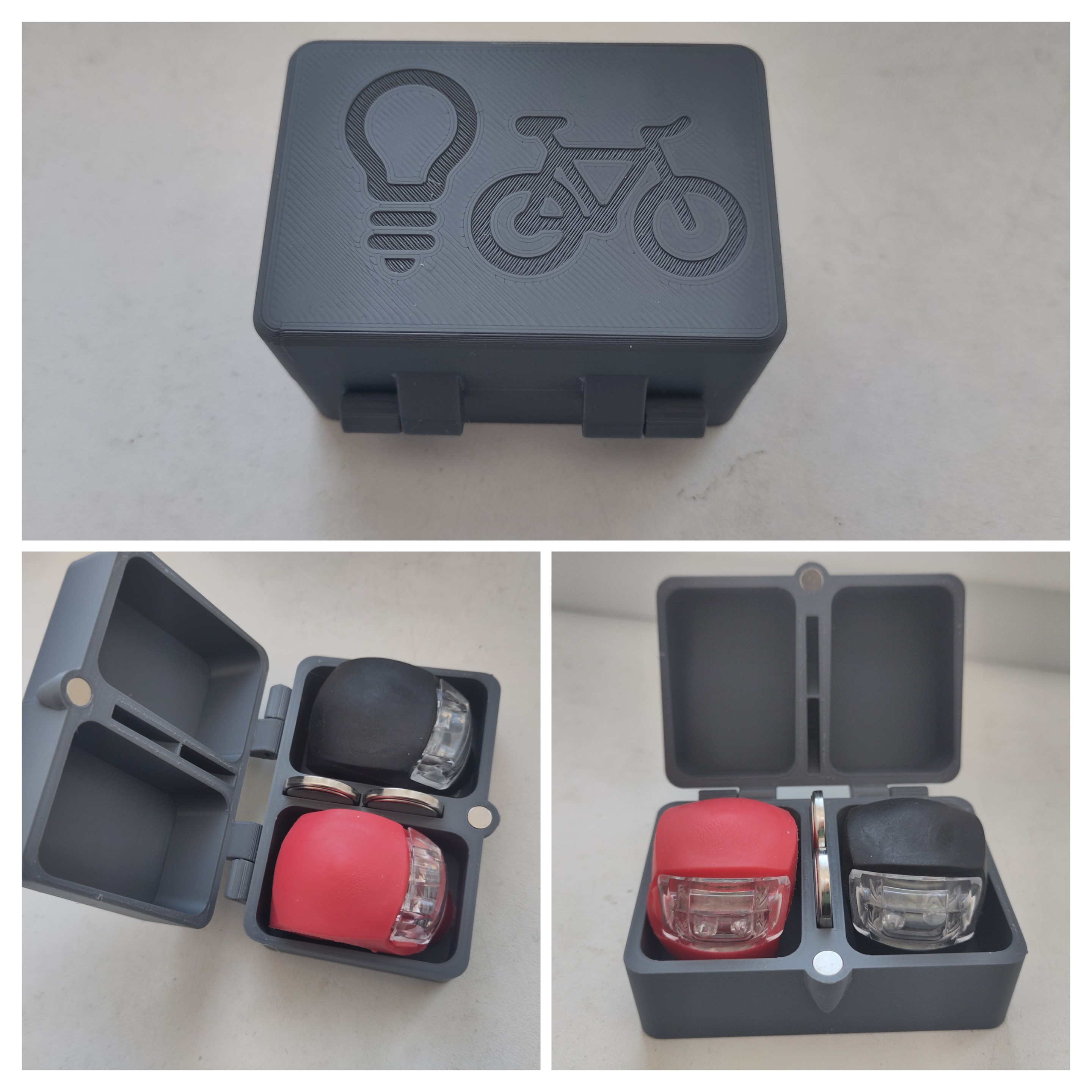 Emergency (spare) bicycle lights - box for silicone lights