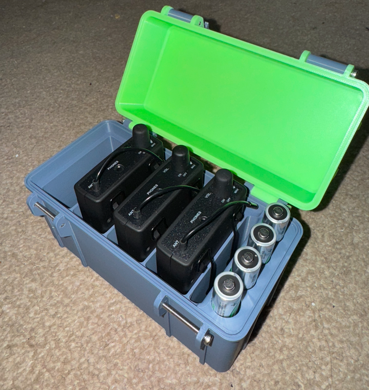 Rugged Box For In Ear Monitor Receivers And Batteries