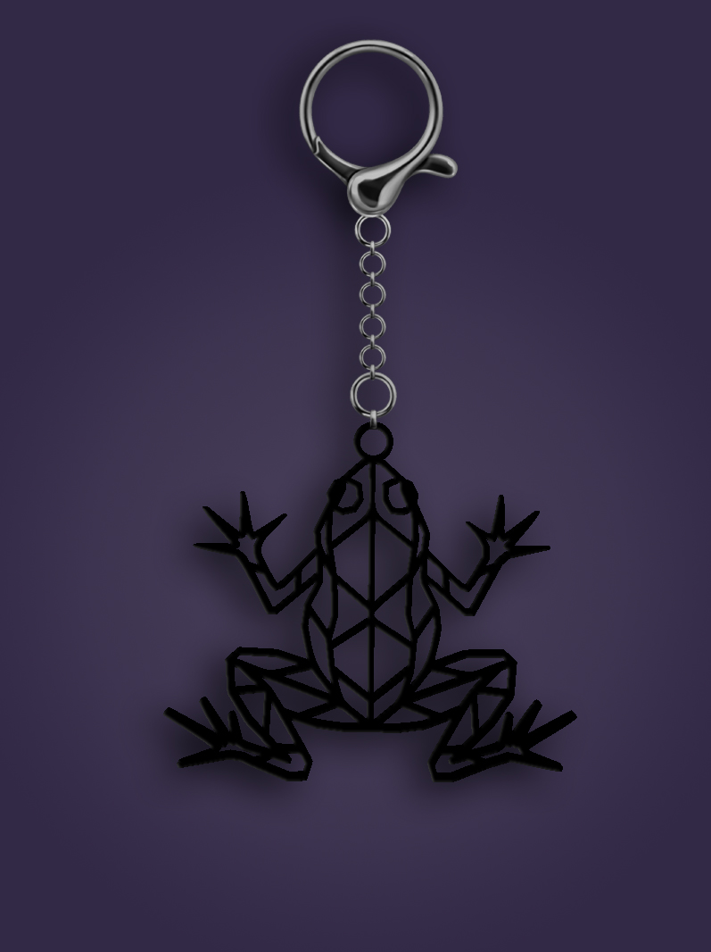 Geometric Frog Keychain