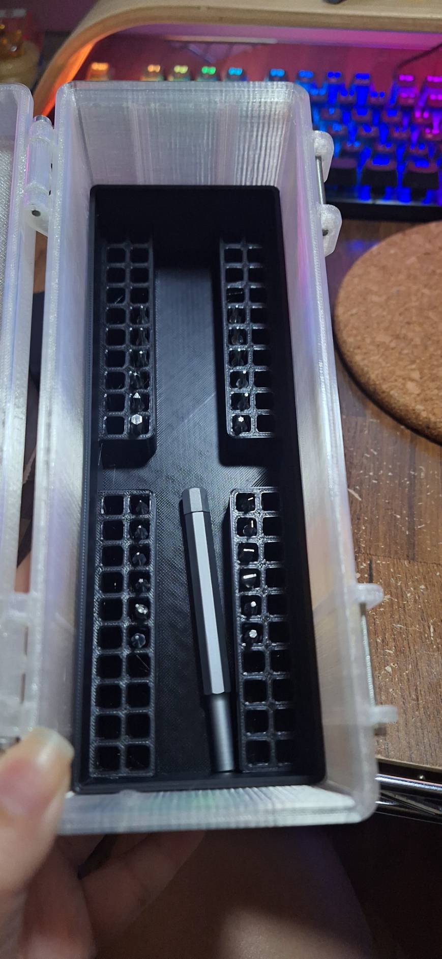 Miniatura 5 do modelo 3D Precision Hex Screwdriver Bit Storage Box