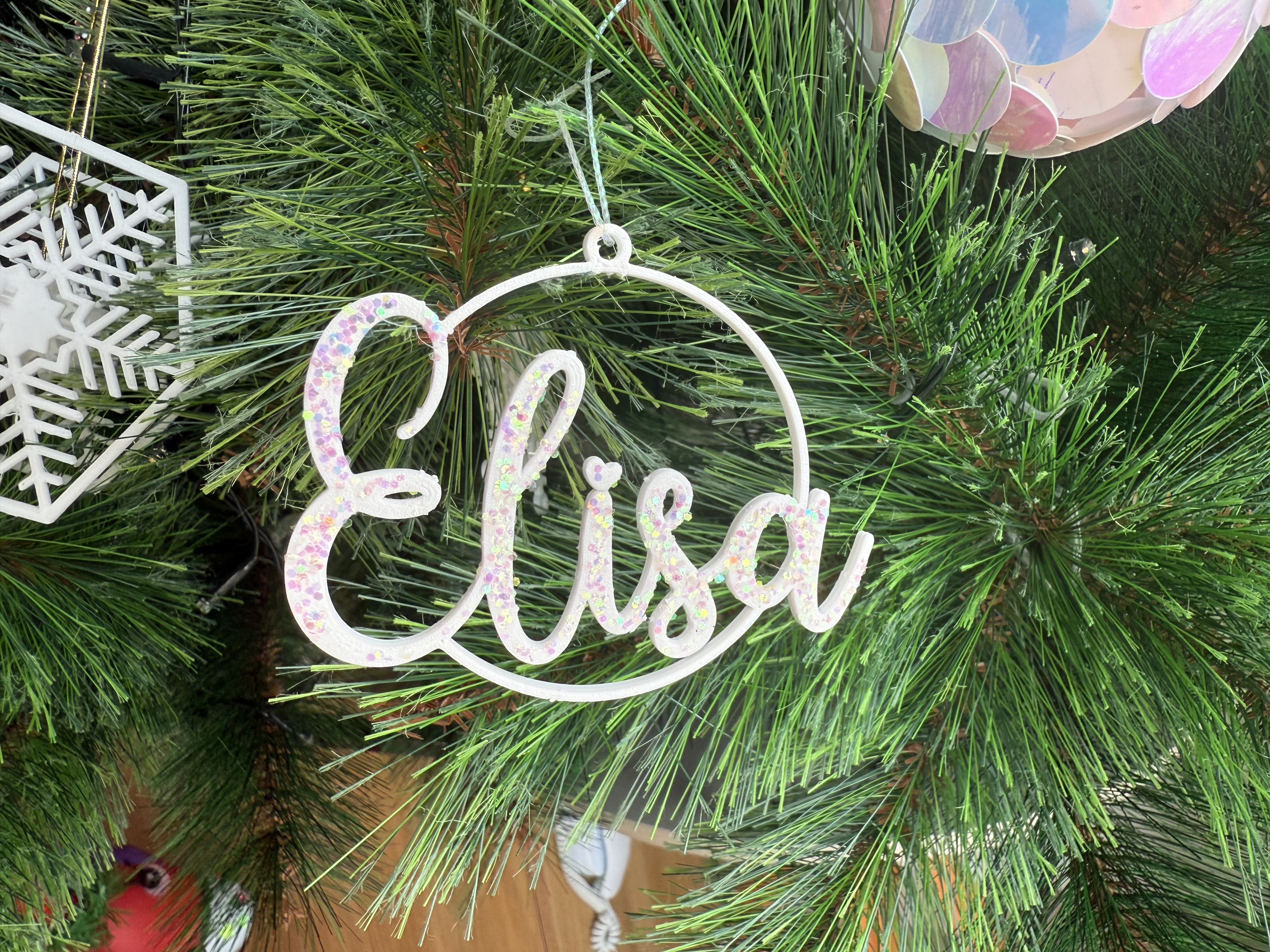 Minimalist Name Ornament