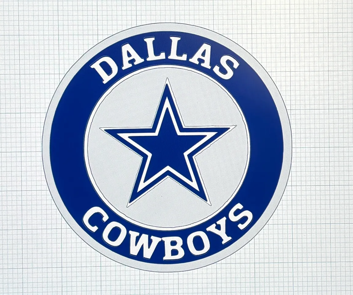 3 color single extruder single piece Dallas Cowboys Logo wall art by ...