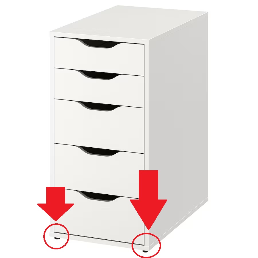 IKEA Alex feet