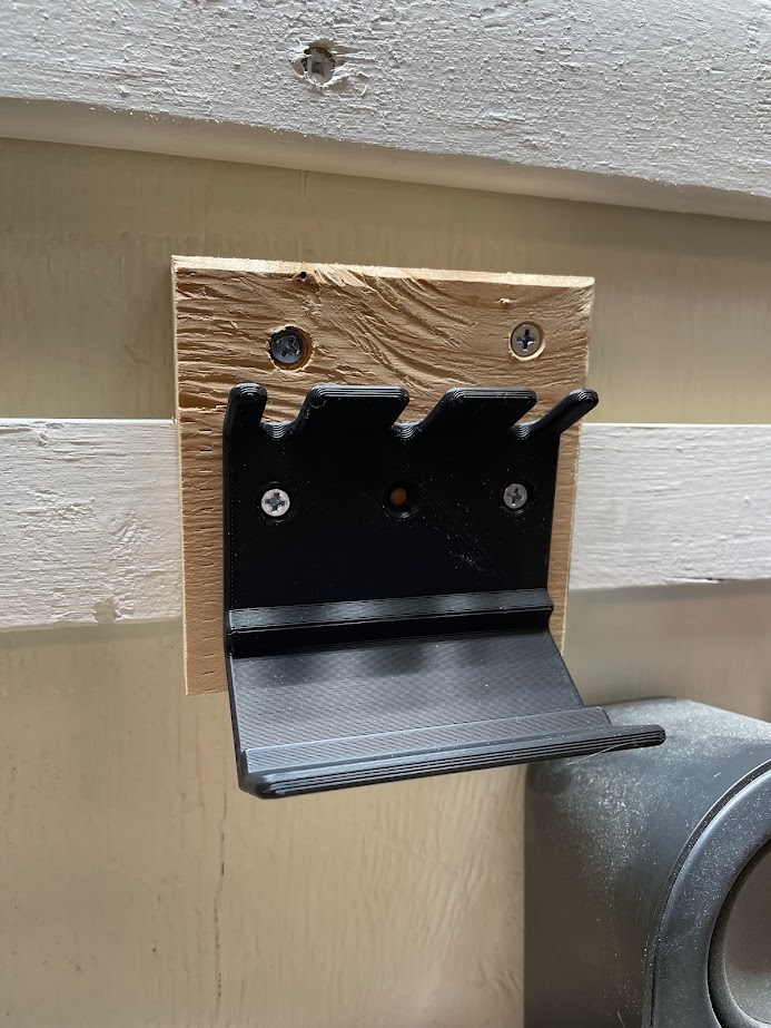 French Cleat or wall Mount for 3x cable wraps