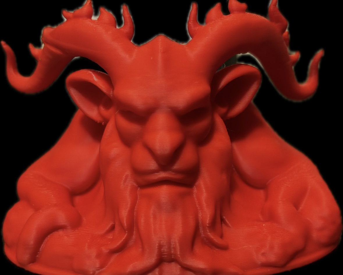 Scultura 3D di un'entità mitologica