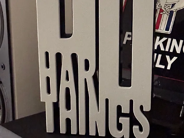 Do hard thing text light