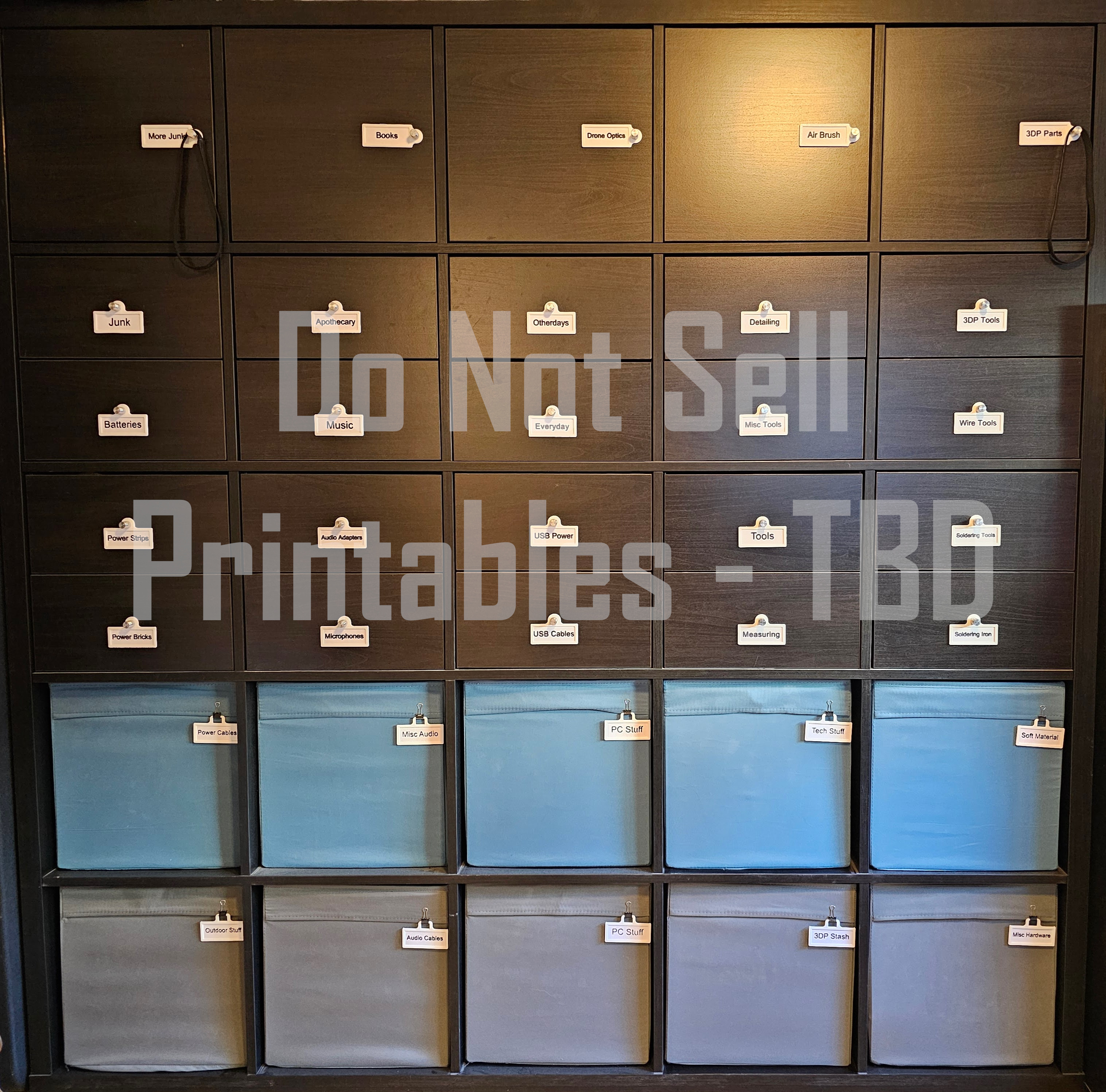 Kallax Cabinet Drawer Cubby Label Plates