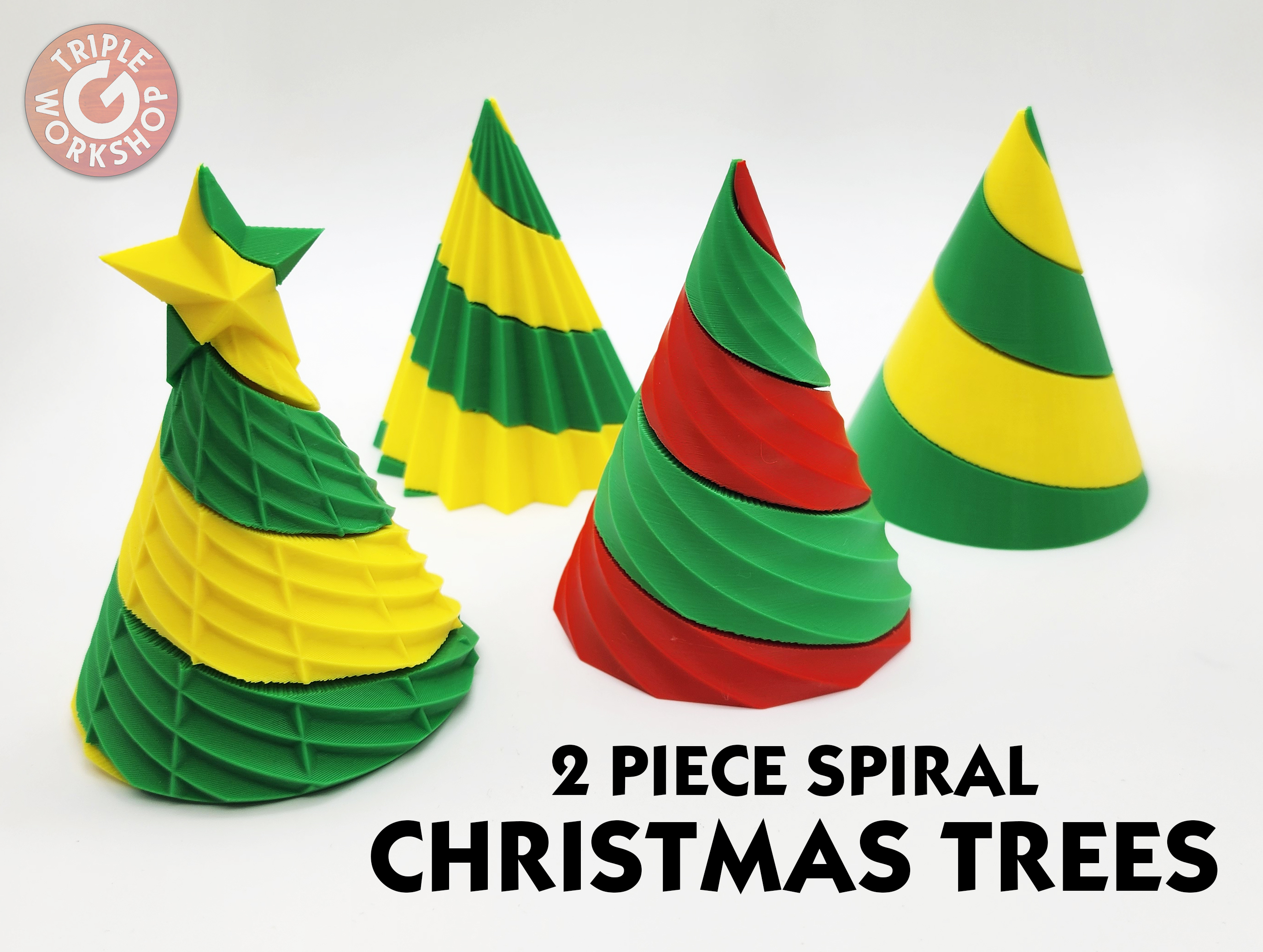 2 Piece Spiral Christmas Trees