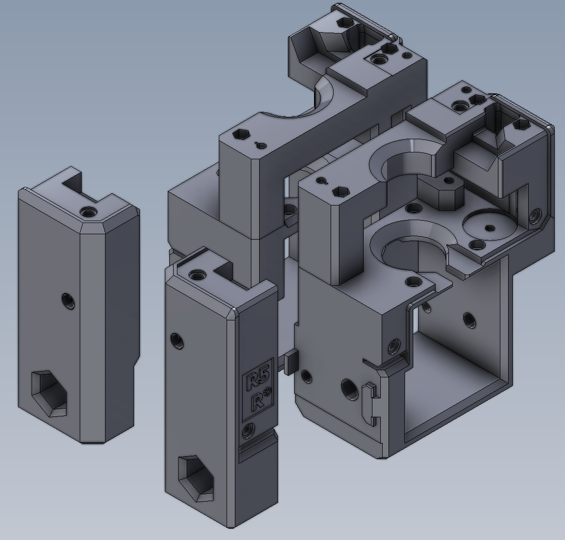 Prusa XL modified CoreXY-back parts for new O-rings incl. front CoreXY for heatset inserts