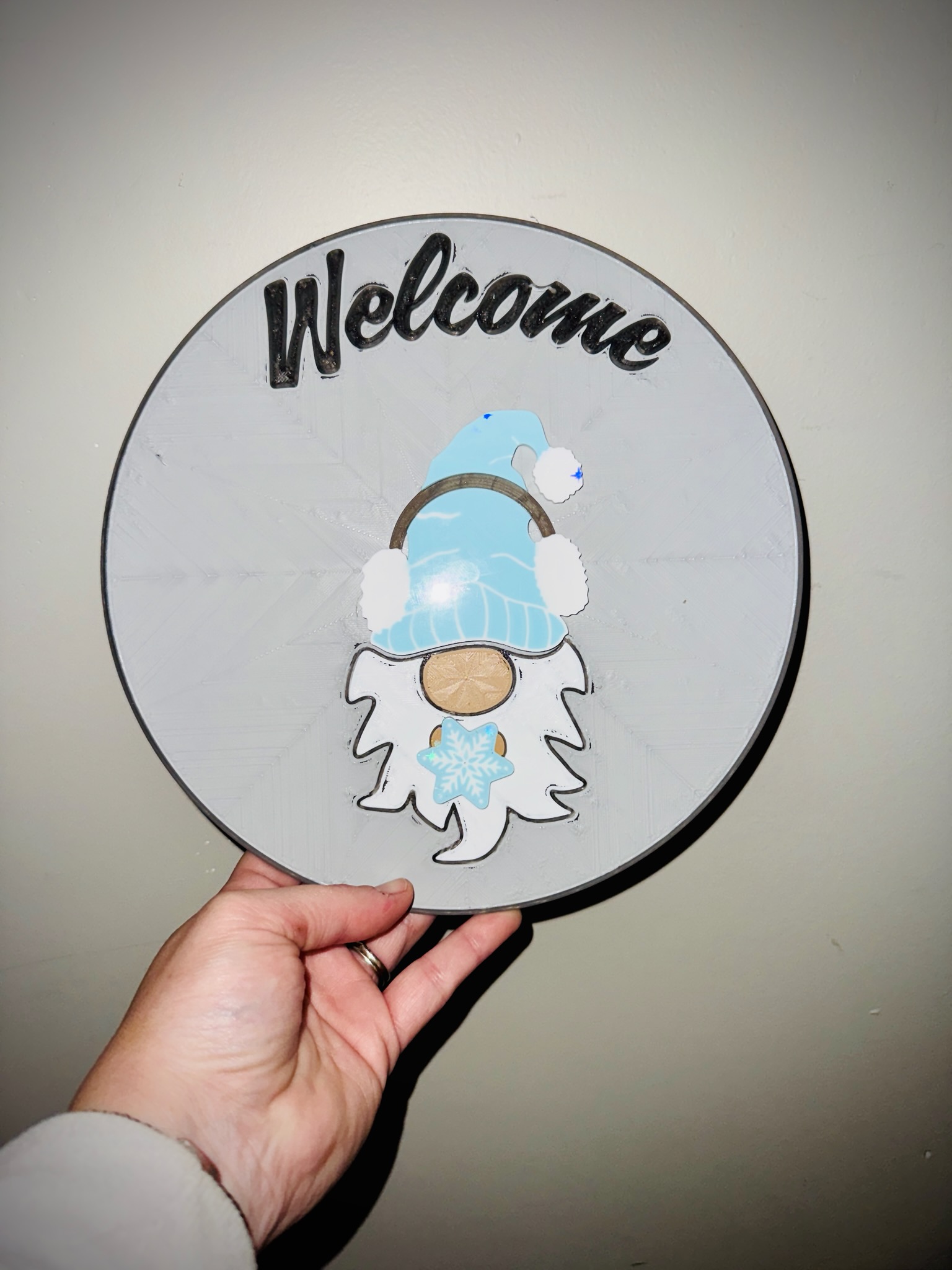 Interchangeable Welcome Sign - Gnome