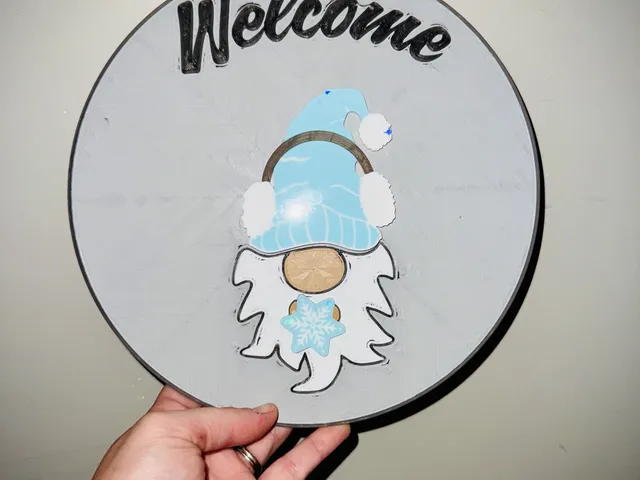 Interchangeable Welcome Sign - Gnome