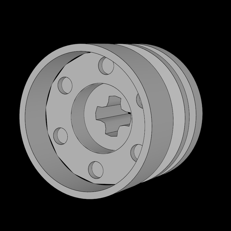 Lego Compatible (55982.dat) Wheel Rim 14 x 18 with Axlehole by