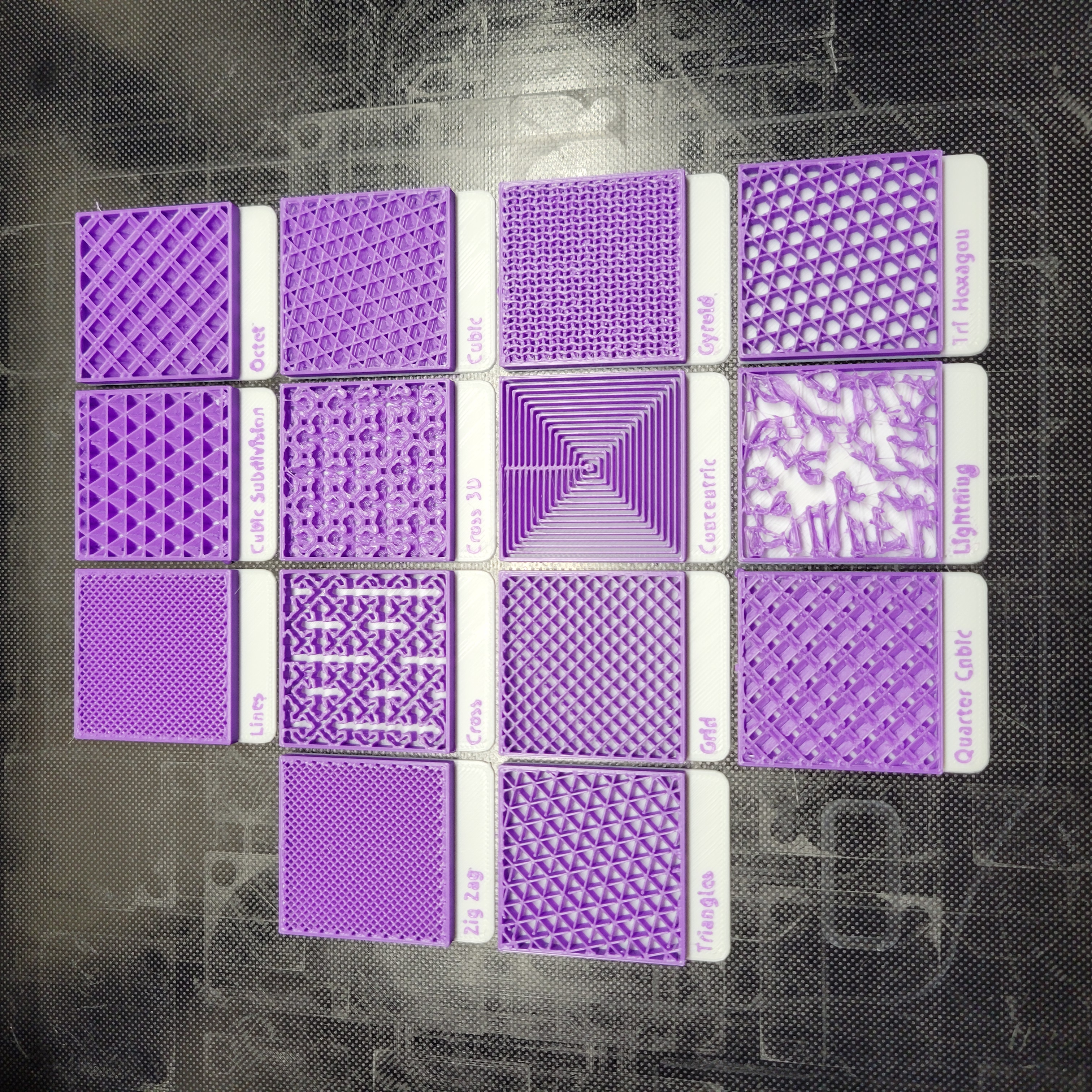 Infill Swatches