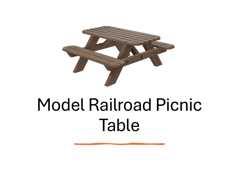 Model Train/Railroad Picnic Table