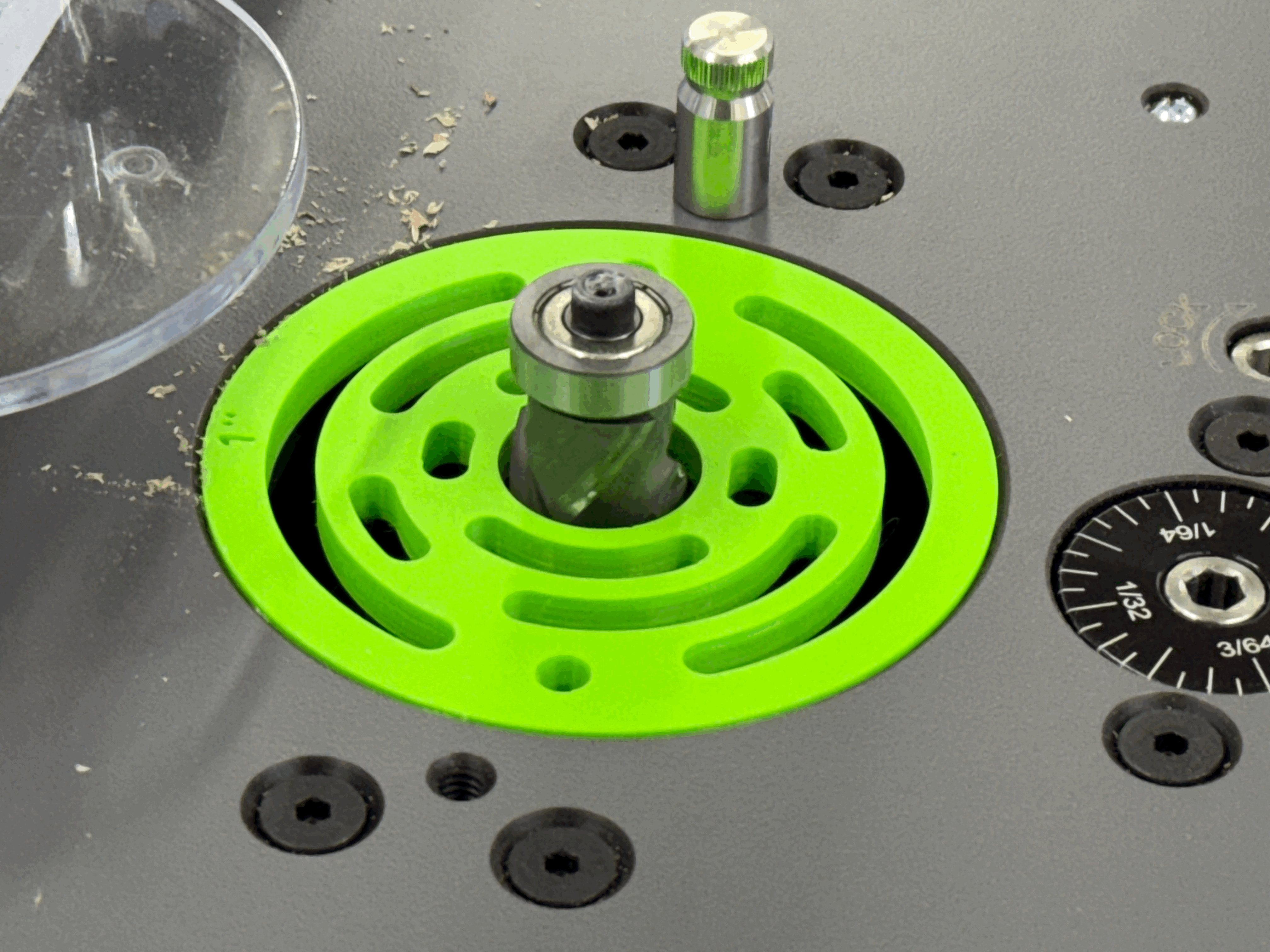 JessEm Compatible Ring Inserts for Router Lifts - Downdraft Dust Collection Version