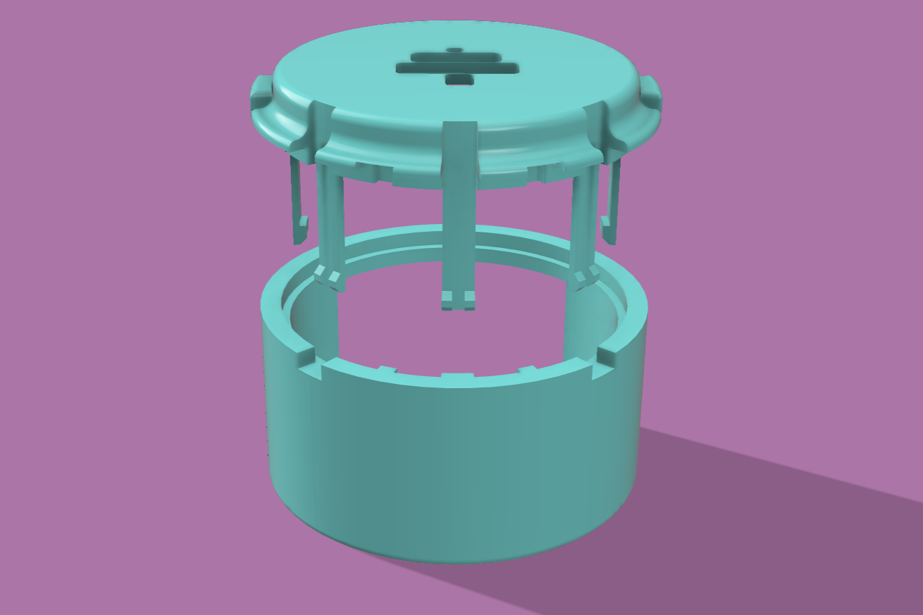 Snap Fit Ergonomic Enclosure for toxic gas detecting Device - Full Diameter