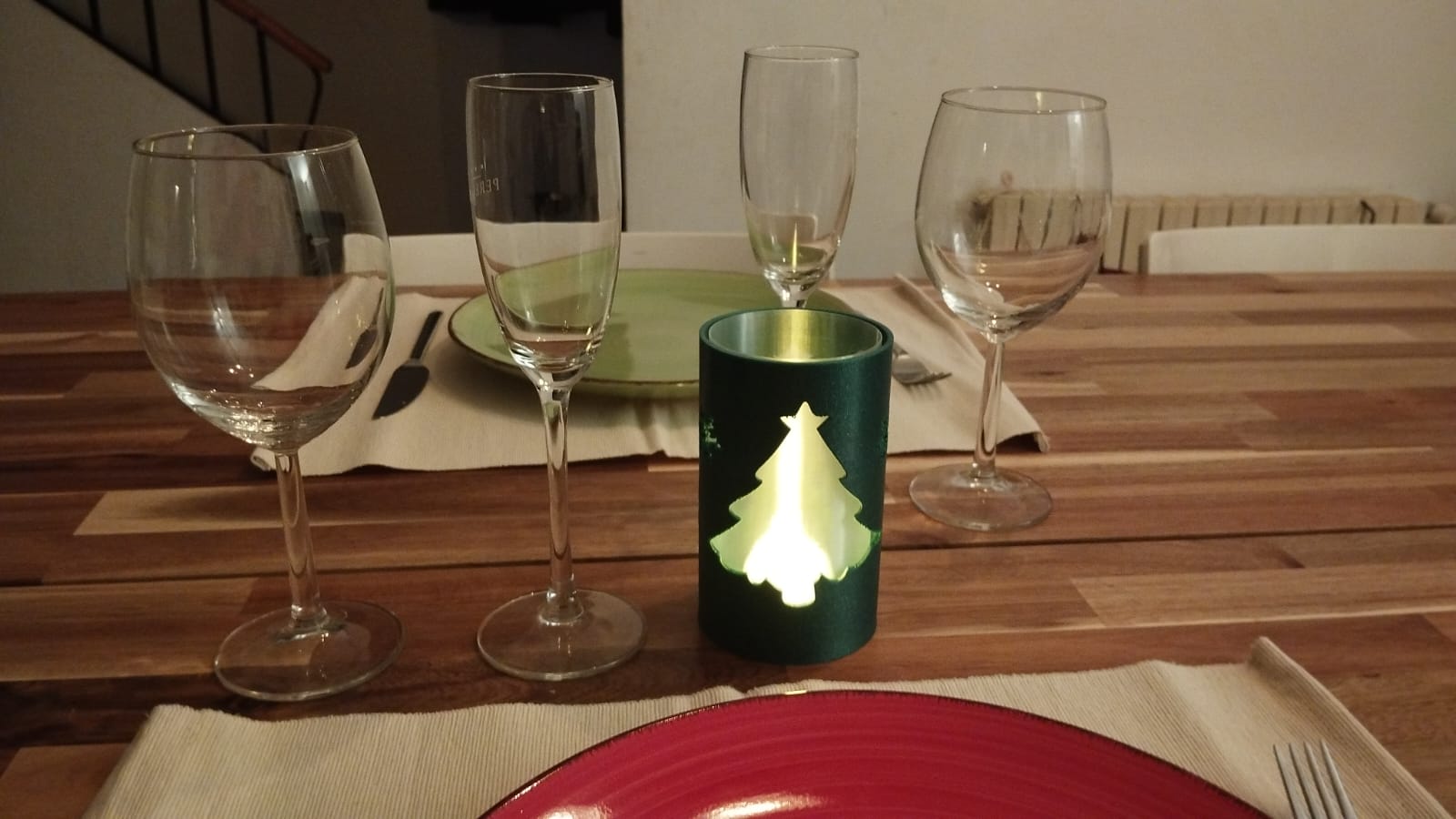 Portavelas Arbon navideño