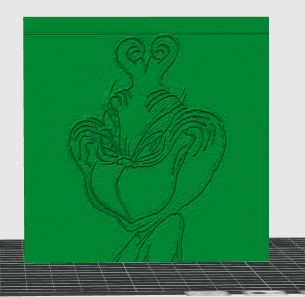 flat grinch lithophane