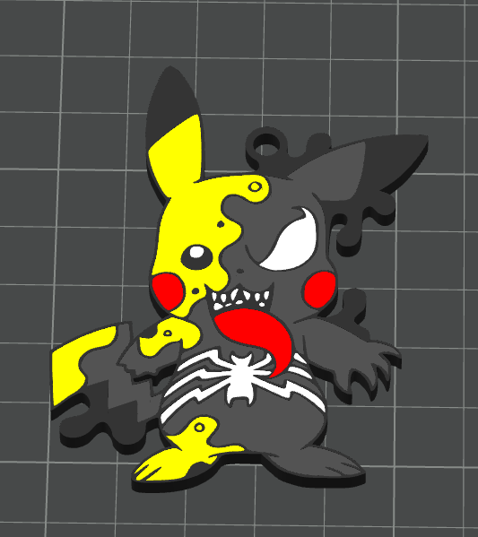 Pikachu venom keychain