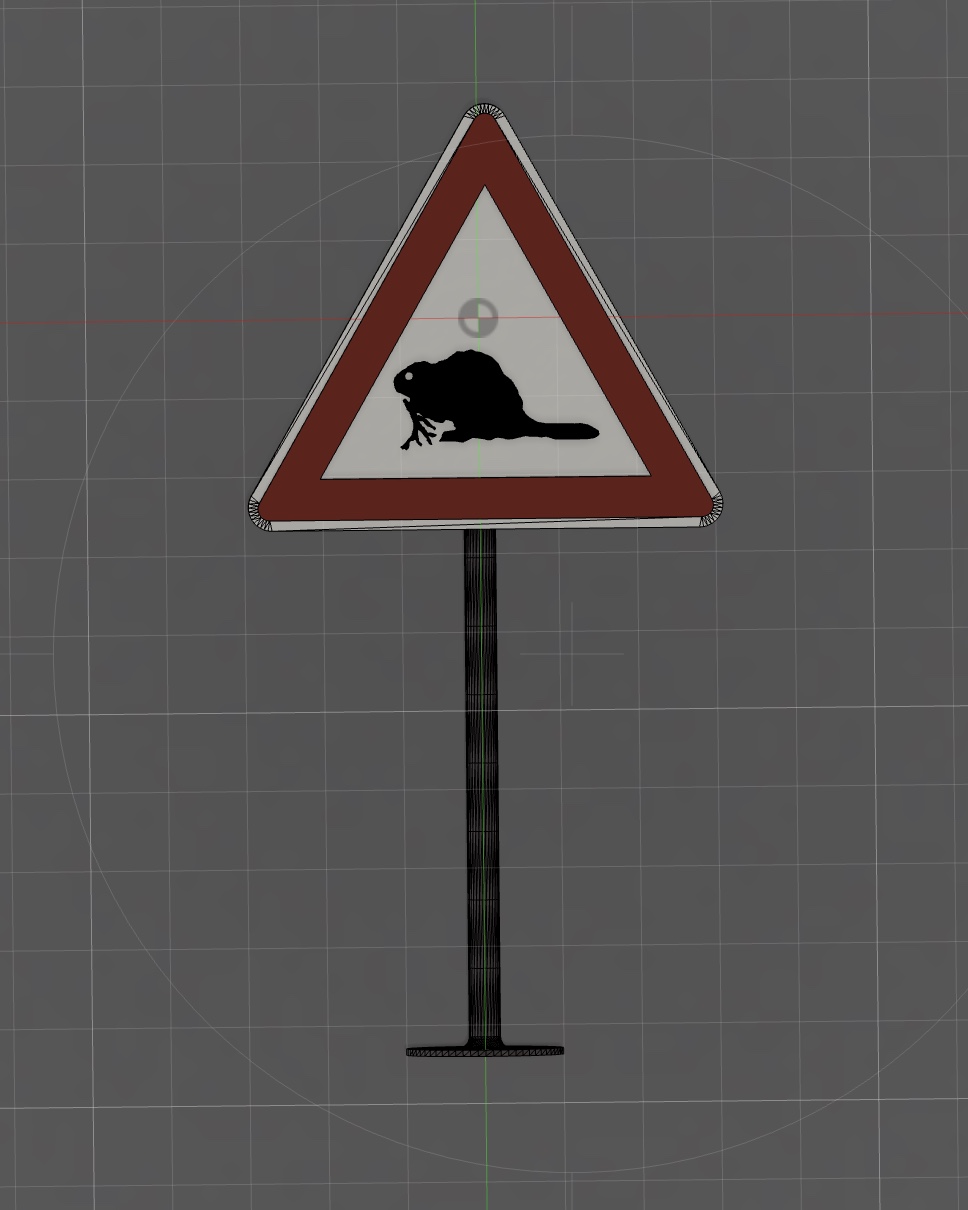 Biber-Warnschild