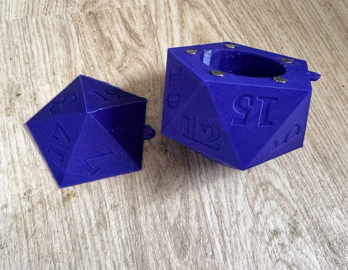 D20 Magnetic Storage Box