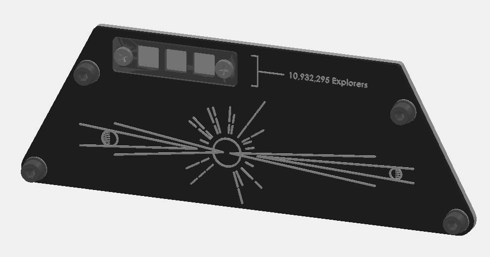Mars 2020 Perseverance - Chip Plate with 10,932,295 Explorers