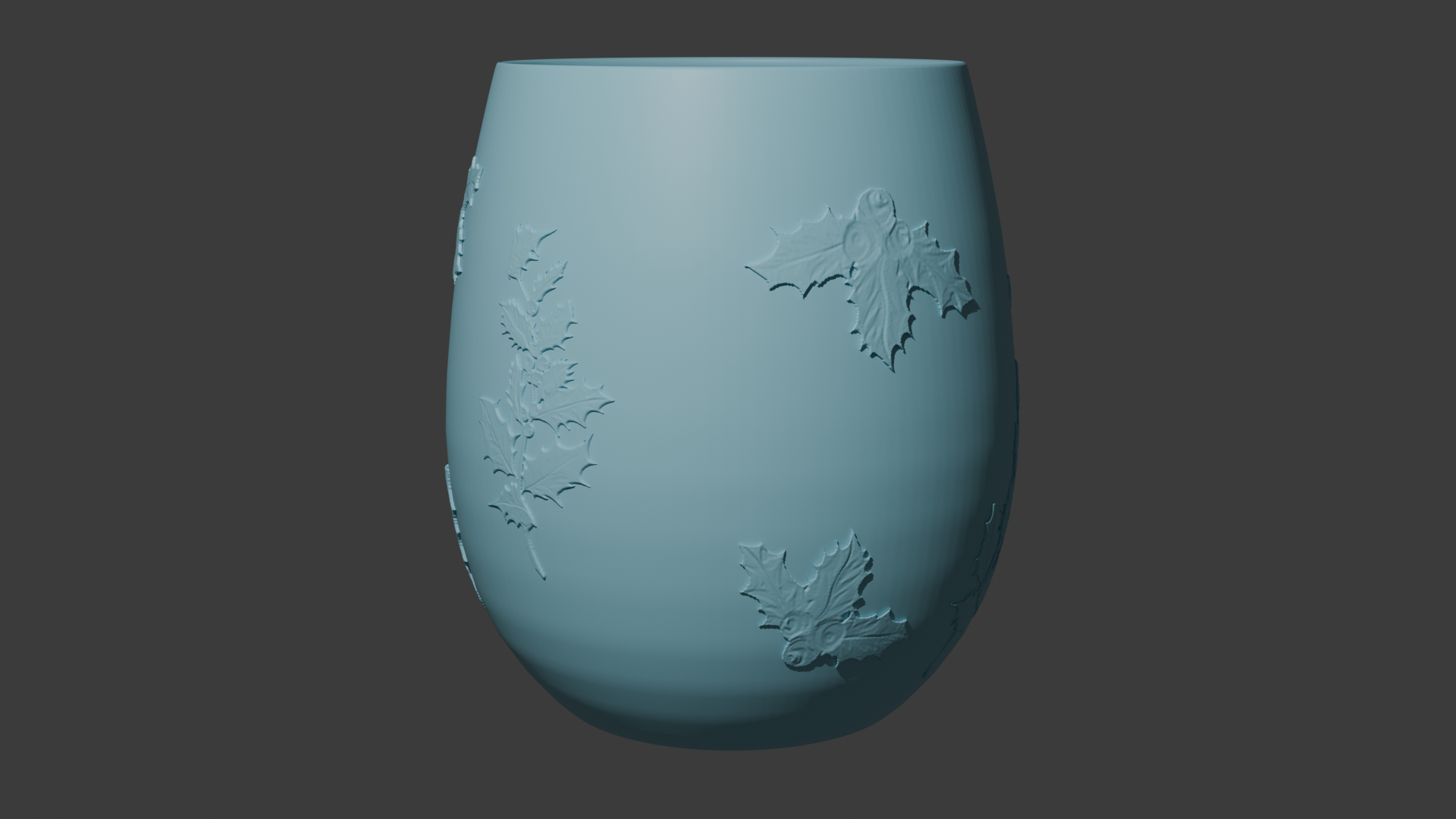 Cup - Holly Christmas Design