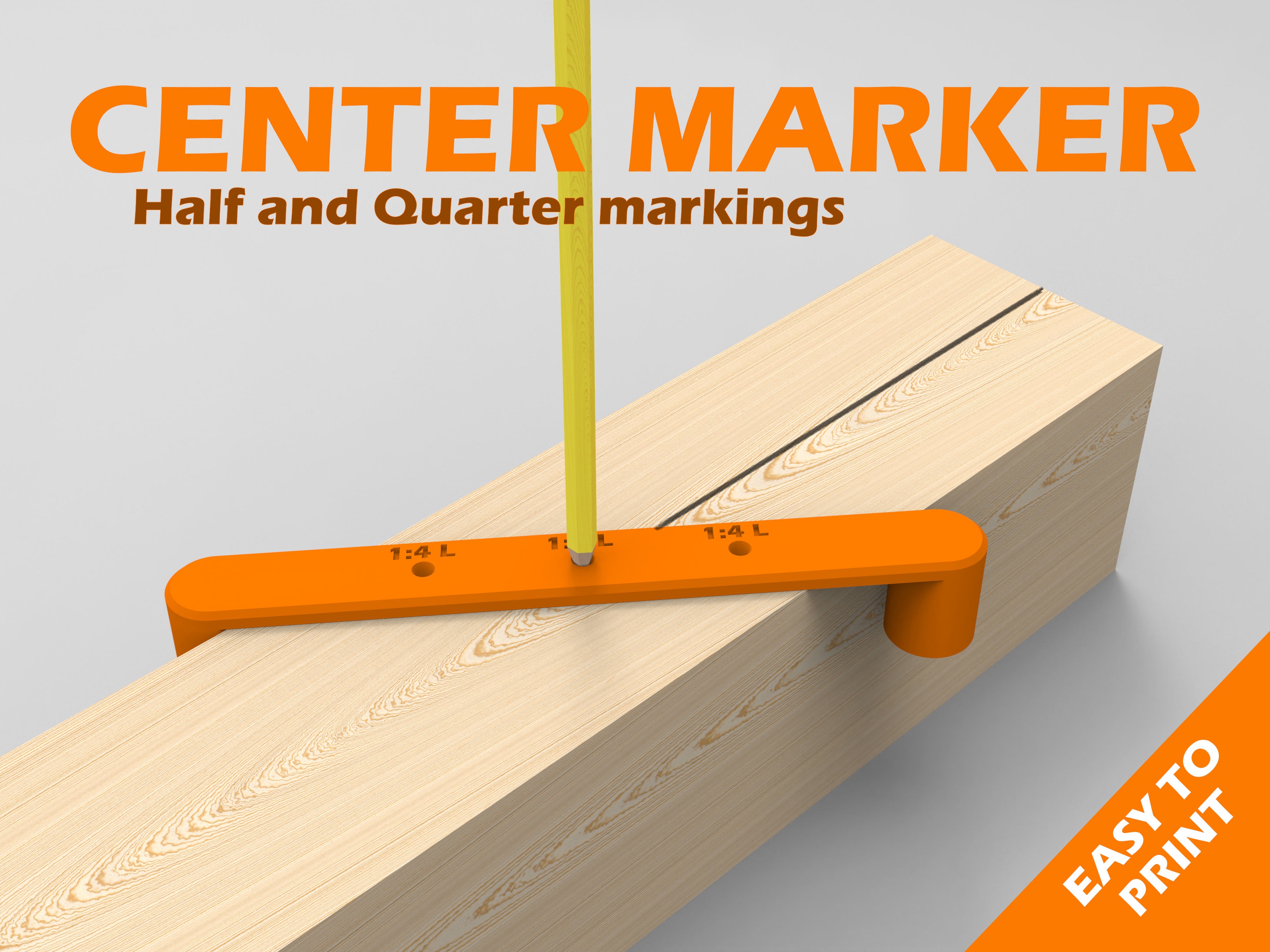 Center Marker - Center Marking Tool (parametric) 3D model thumbnail