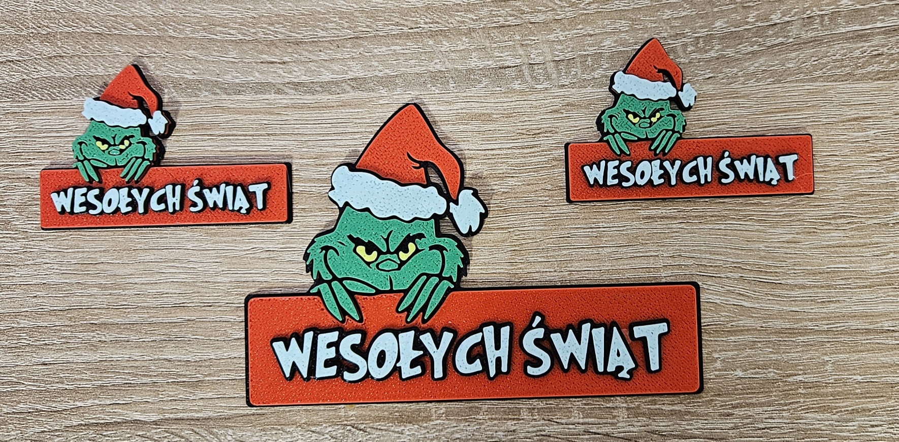 Fridge magnet - Grinch "Merry Christmas" | ENG and PL version
