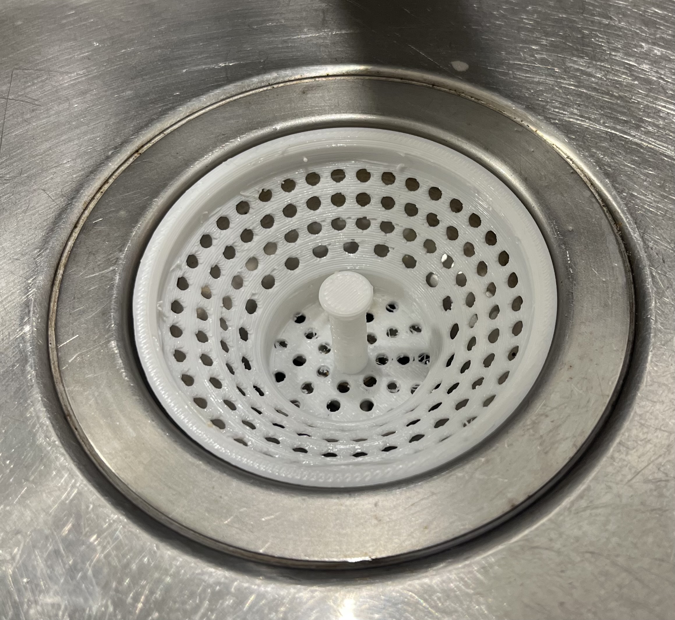 Sink Drain Strainer w. Improved Drainage - Ø86 & Ø82