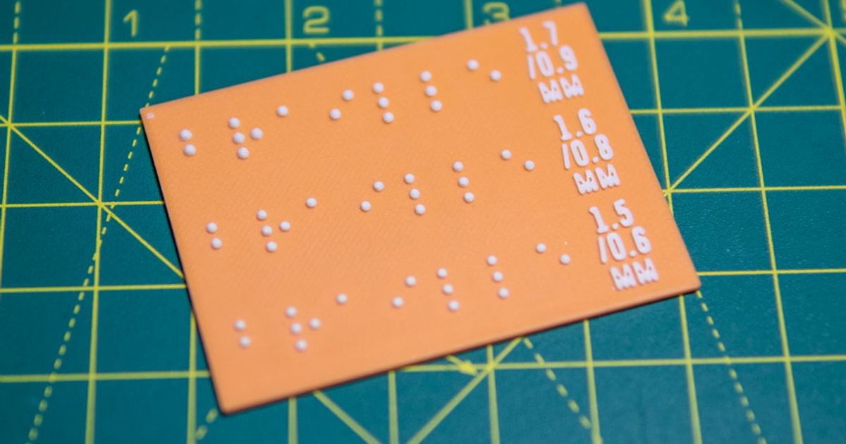 3D Printed Braille Test Calibration Print by Katz Creates Download free STL model