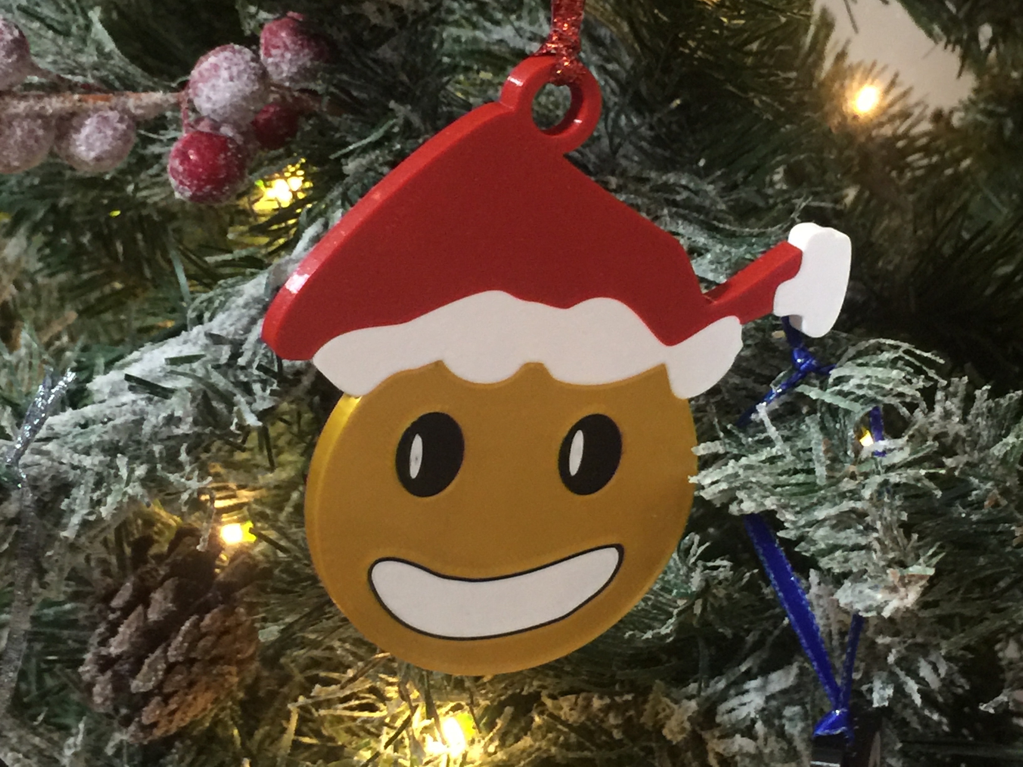 Christmas Smiley Ornament -A'ishah