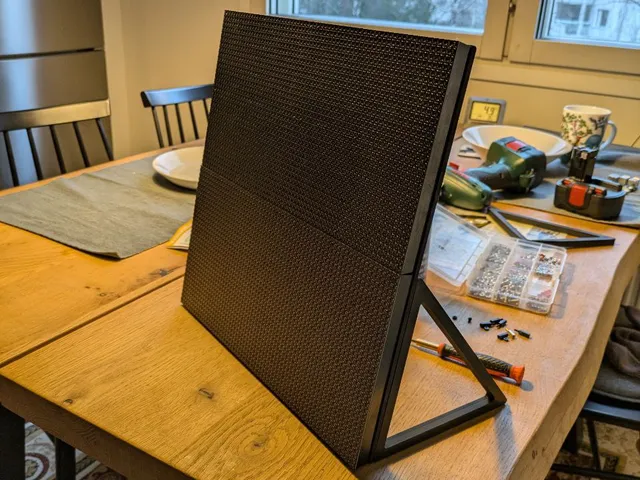 64x64 P5 RGB LED Matrix frame and feet with Rasperry Pi standoff mount