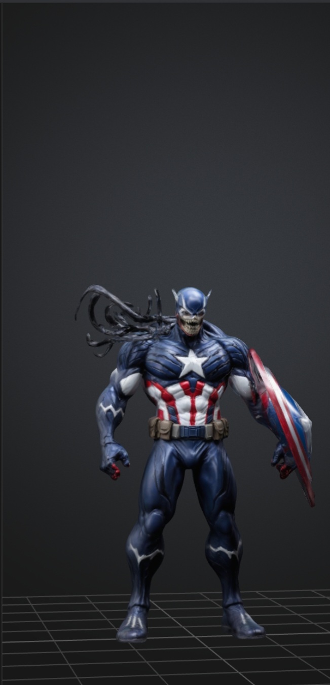 Venomized captain America