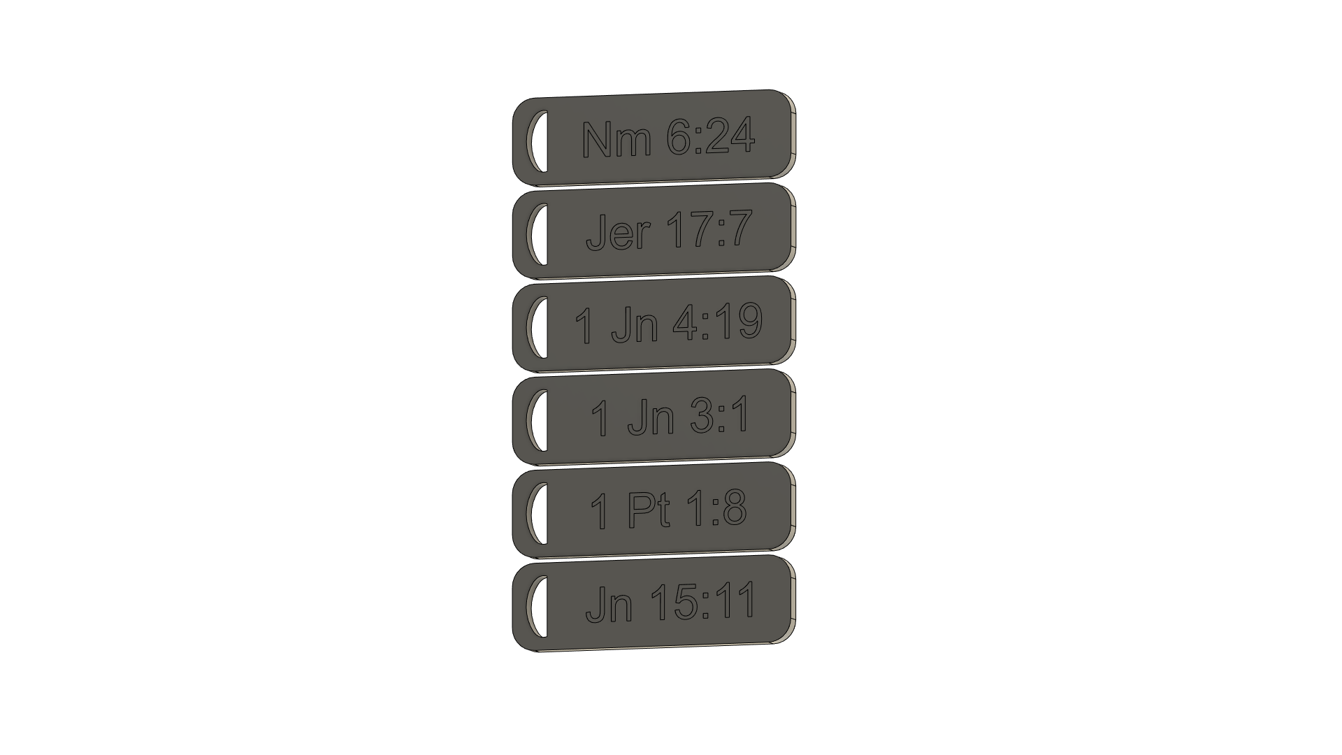 Miniatura 3 do modelo 3D Keychain name tag