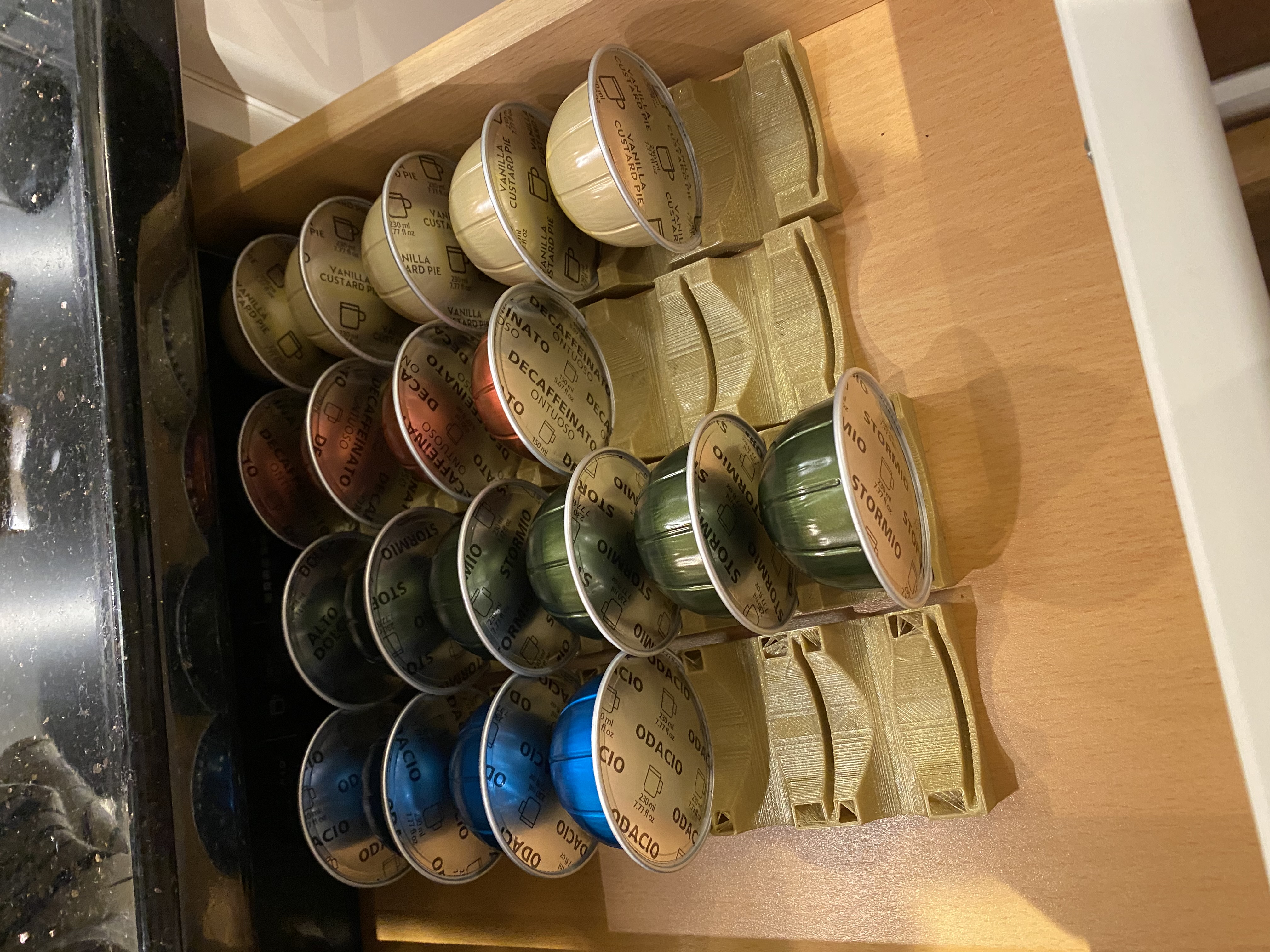 Nespresso Vertuo capsule holder for drawer