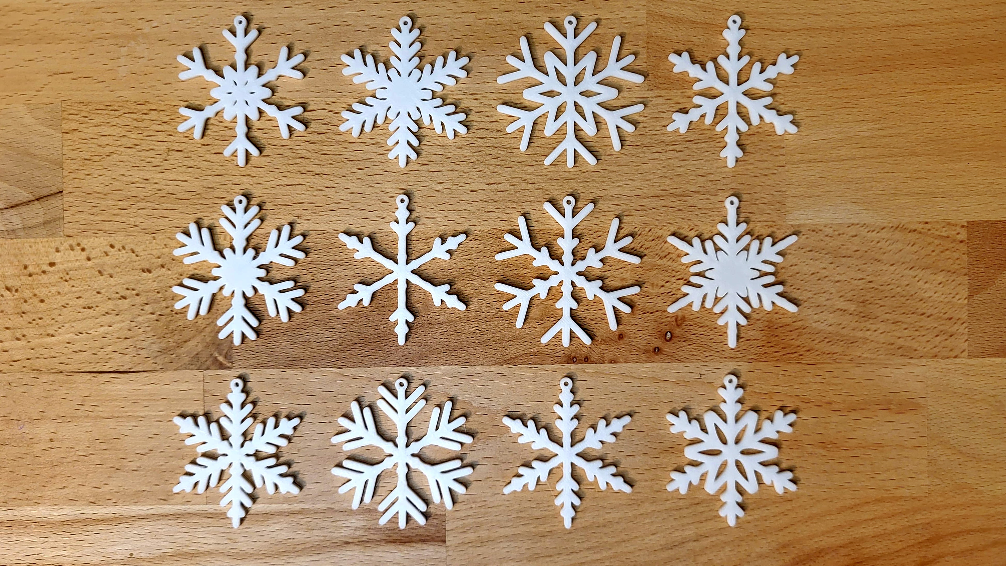 Snowflakes 4th set for christmas tree decoration