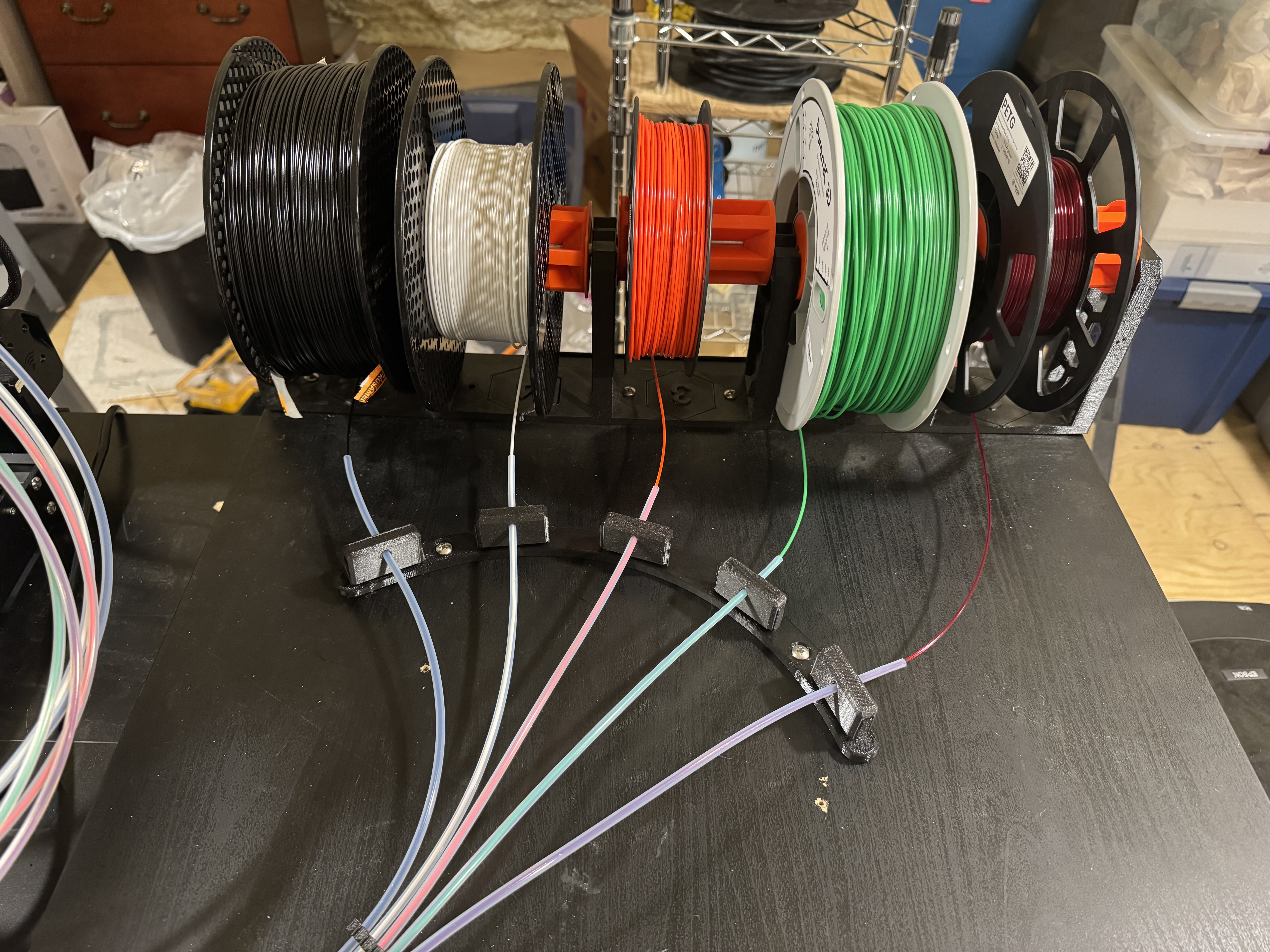 MMU3 Buffer Manifold for Original MMU2 Ikea Lack Enclosure Filament Holders