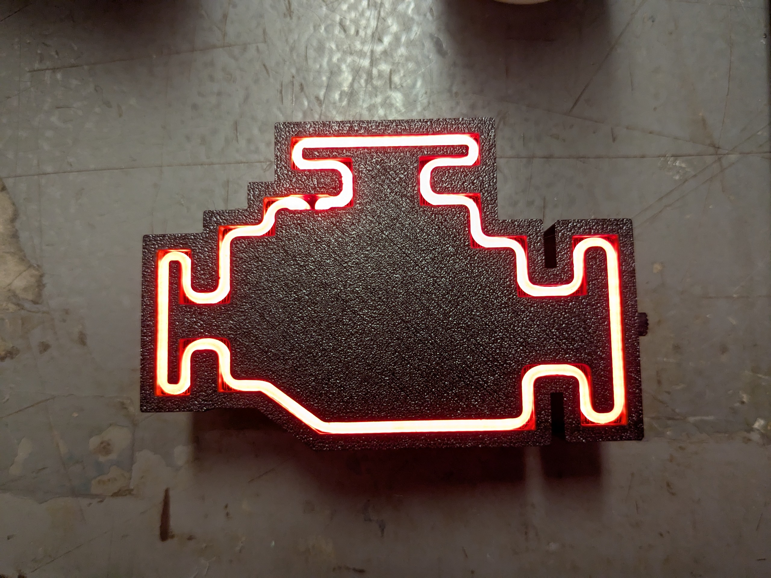 Mini Neon Check Engine Light sign