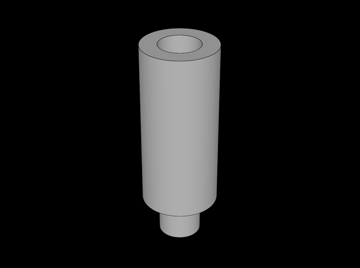 Lego Compatible (37762.dat) Cylinder  1 x  1.333 with  0.5L Bar and Bar Hole