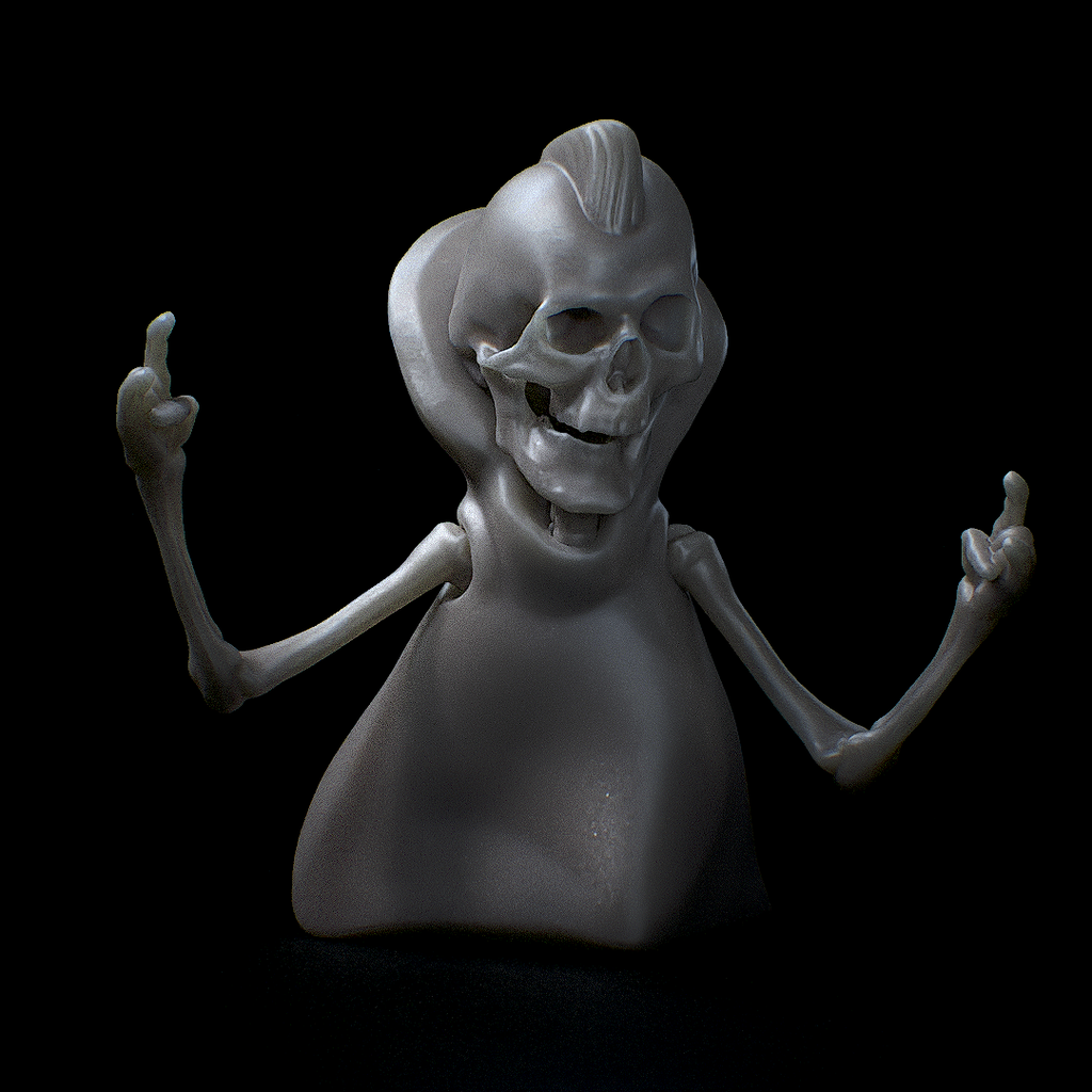 Ghost Skull Rockabilly Fantasma Esqueleto Rock Dio Halloween