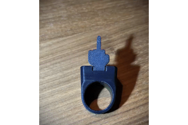Middle finger ring, "anti-weapon"