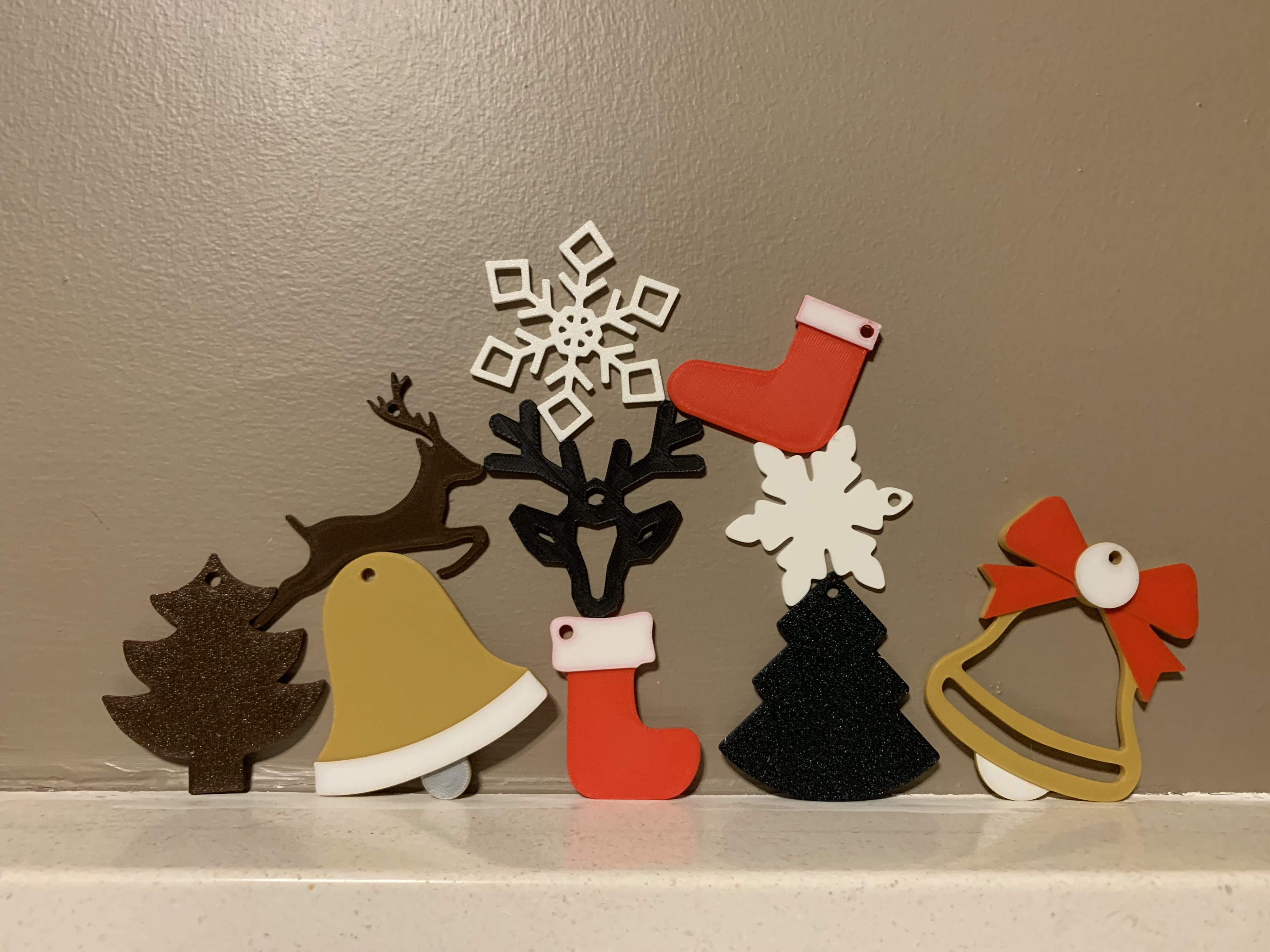 Flat Christmas Ornament Pack | Christmas Ornaments