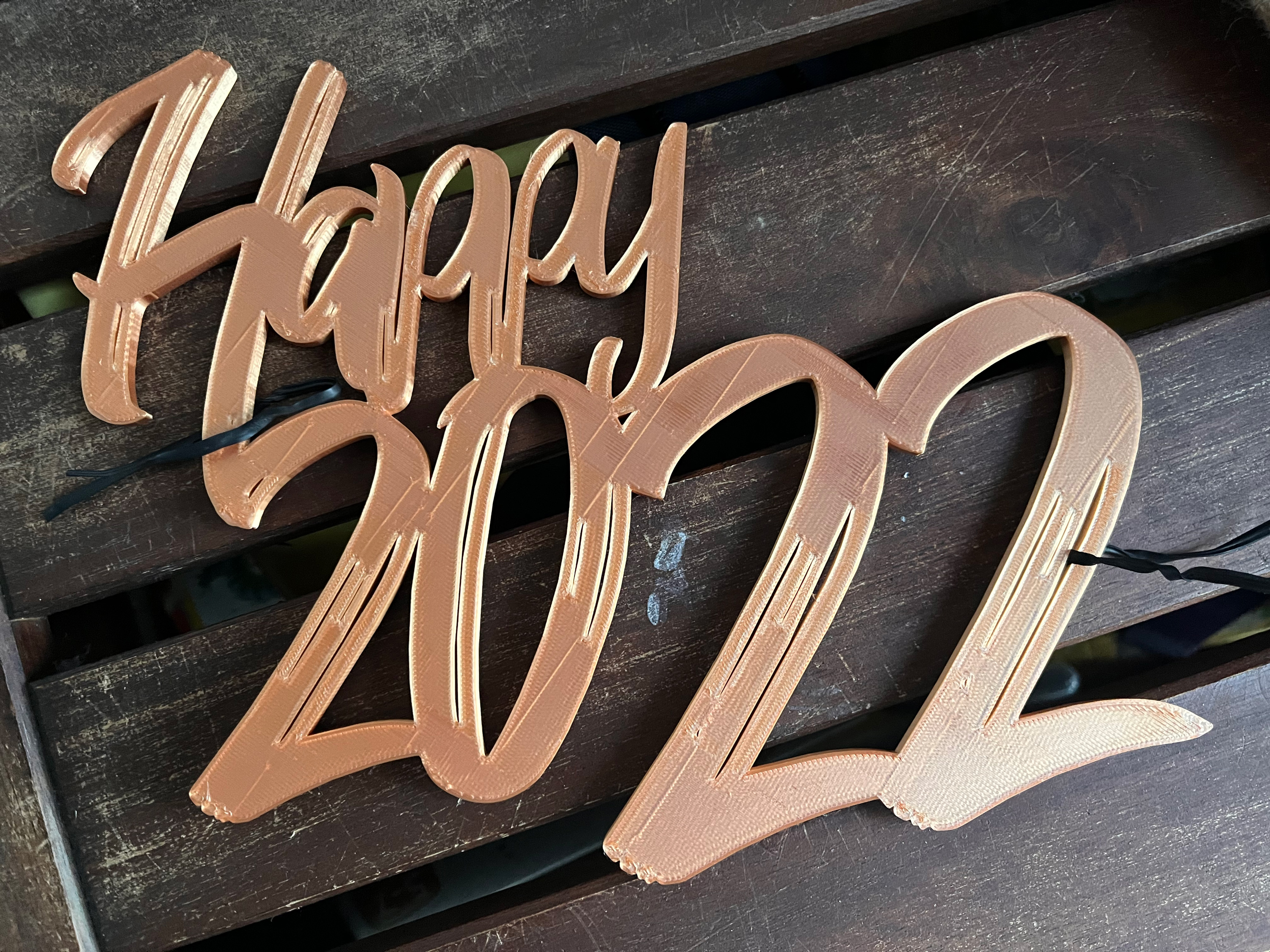 Happy 2022 Letter-Art Decoration