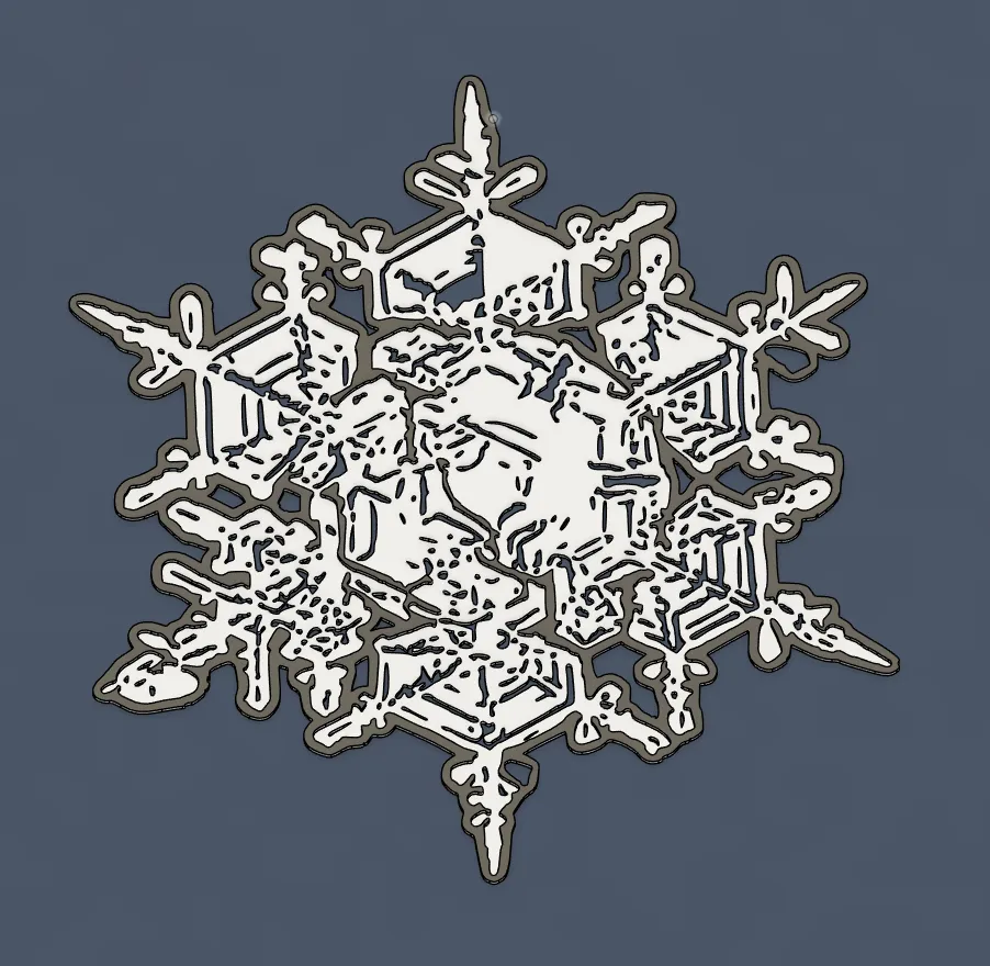 Dual Coloured natural looking patterned snowflake by jattie | Download ...