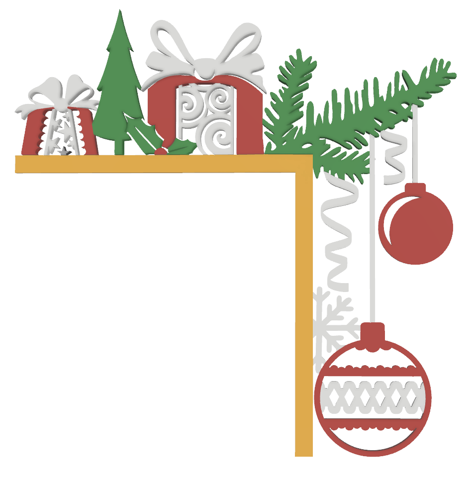 Christmas ornament door corner